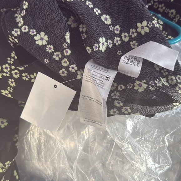 GANNI I Printed Crepe Ruffle High Collar Dress Size 34 XS - Picture 10 of 11